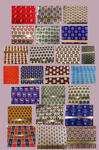 Polycotton football print - football,
