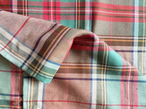 Brimfield plaid wool fabric - wool,