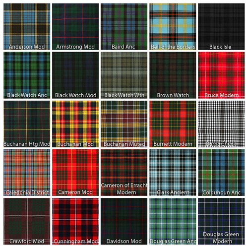 Tartan swatches homespun - swatches,