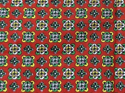 Cranston red irish knot fabric - red,